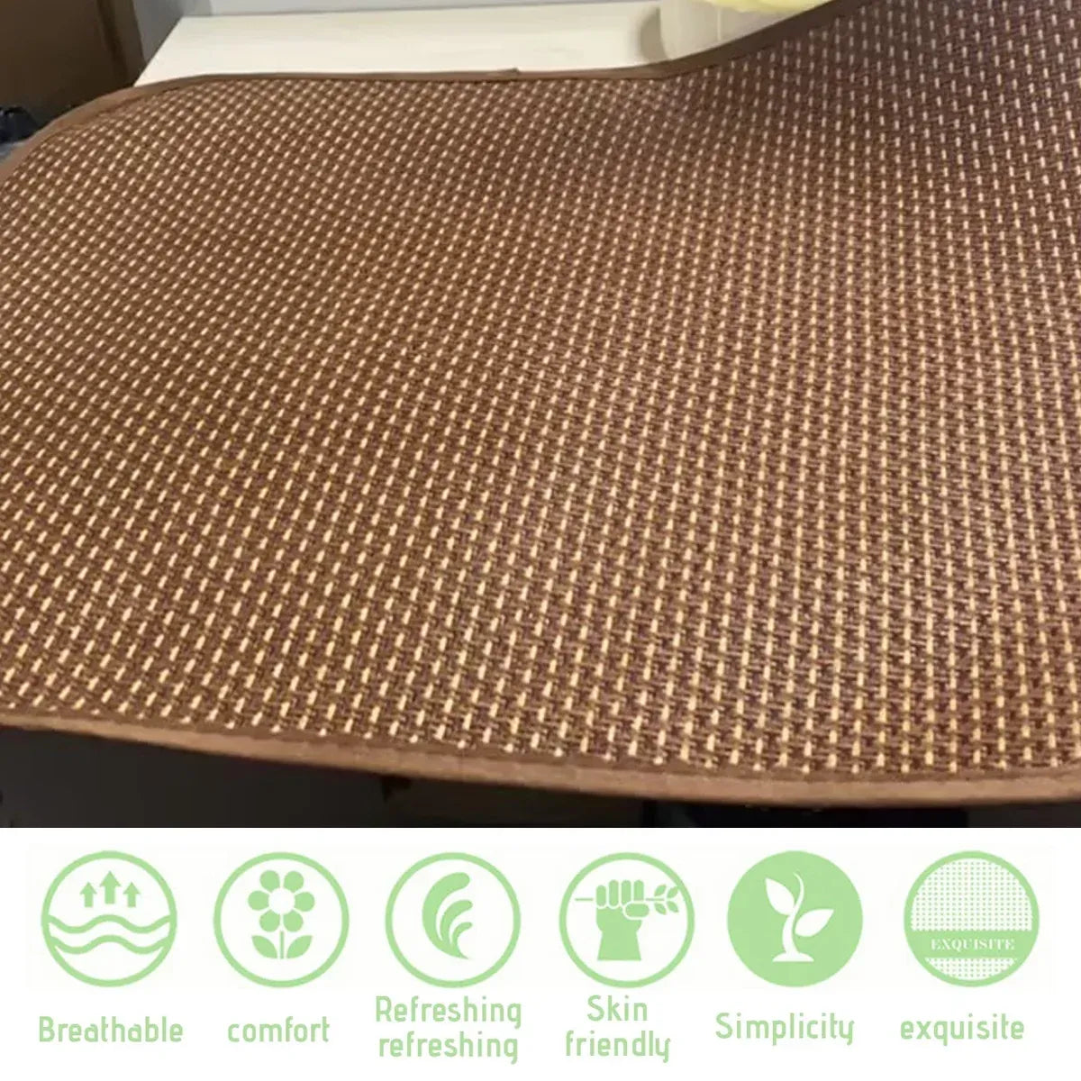 Pet Mat Kennel Cushion Dog Cat Bed Sleeping Pad Soft Washable for Crate Floor - 60x60cm