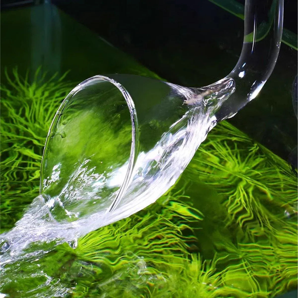 Aquarium Glass Inlet Outlet Pipe Fish Tank Filter Oil Film Remover Plant Holder - Hemispherical outlet-12mm
