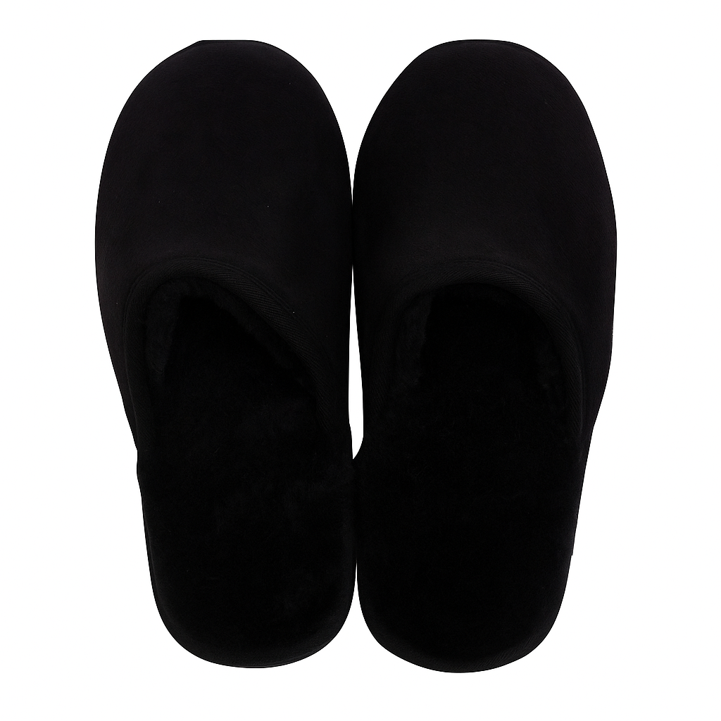 Sheepskin Wool Unisex Slippers Scuffs Slip On Winter Ugg Slippers in Black - 8