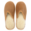 Sheepskin Wool Unisex Slippers Scuffs Slip On Winter Ugg Slippers in Chestnut - 9