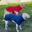 Pet Dog Raincoat Poncho Jacket Windbreaker Waterproof Clothes with Harness Hole-XS-Red