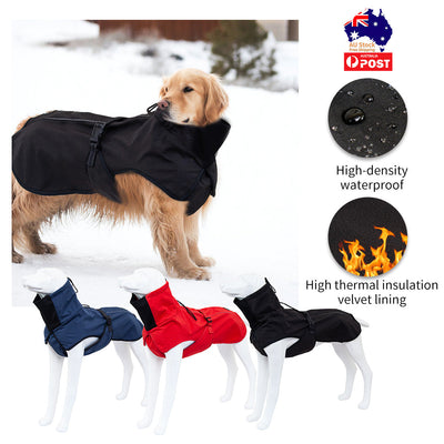 Pet Dog Raincoat Poncho Jacket Windbreaker Waterproof Clothes with Harness Hole-XS-Blue