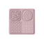 Multi-Functional Slow Feeder Mat for Dogs- Anti-Slip Lick Pad with Multiple Textures Square 2PCS (Blue & Pink)