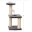 Cat Tree with Two Platforms, Scratching Posts, and Hanging Mouse Toy