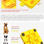 Yellow Interactive Slow Feeder Puzzle Toy for Dogs - Durable Pet Food Dispenser Bowl