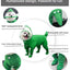 M Green Waterproof Full-Cover Pet Raincoat with Hood and Booties