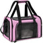 S Pink Portable Foldable Pet Carrier Bag - Large Capacity Travel Carrier for 2 Small Pets, Comfortable and Stylish Cat Backpack, Foldable & Easy to Carry