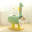 Green Dinosaur-Theme Cat Tree with Tunnel - Multi-Functional Cat Scratching Post and Playhouse