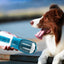 Dark Blue 3-in-1 Portable Pet Water Bottle with Food Storage and Waste Bag Dispenser - 300mL Capacity