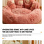 Diameter 90cm Brown Plush Dog Bed with Paw Design - Ultra Soft Round Pet Sofa for Medium to Large Dogs