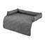 75*120CM Brown Waterproof & Scratch-Resistant Pet Sofa Protector Mat with Pillow | Cat & Dog Bed, Washable, All-Season