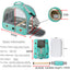 Green Portable Clear View Bird Carrier Travel Cage with Perch & Tray - Breathable Pet Bag for Parrots, Cockatiels & Small Animals