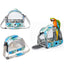 Stylish Leaf Print Clear View Bird Carrier - Portable Travel Cage with Perch & Tray for Parrots, Cockatiels & Small Pets