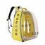 Grey Stylish Transparent PVC Pet Carrier Backpack - Large Capacity, Multi-Use for Birds & Cats(Including Wooden Stick)