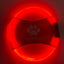 Red LED Rechargeable Dog Flying Disc - Glow-in-the-Dark Pet Training Toy with Paw Design