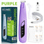 Purple Precision Pet Paw Trimmer - Waterproof & Rechargeable Grooming Clipper for Dog & Cat Paws, Eyes, and Ears