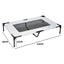 Raised Dog Bed Large Elevated Pet Bed Scratch and Moisture Resistant Breathable Kennel with Non-Slip Feet Indoor Outdoor for All Seasons Max Load 100kg