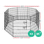 i.Pet 2x36" 8 Panel Dog Playpen Pet Fence Exercise Cage Enclosure Play Pen