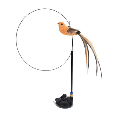 Suction Cup Fishing Rod and Bird Interactive Cat Toy