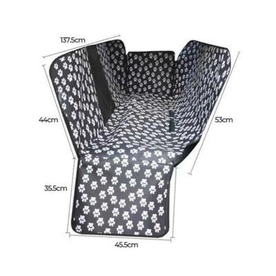 Waterproof Pet Car Seat Cover Black With Mesh Window