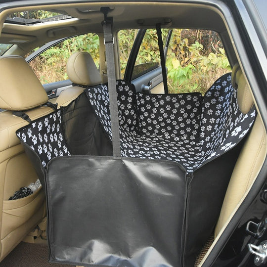 Waterproof Pet Car Seat Cover Black With Mesh Window