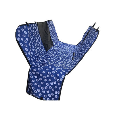 Waterproof Pet Car Seat Cover Blue With Mesh Window
