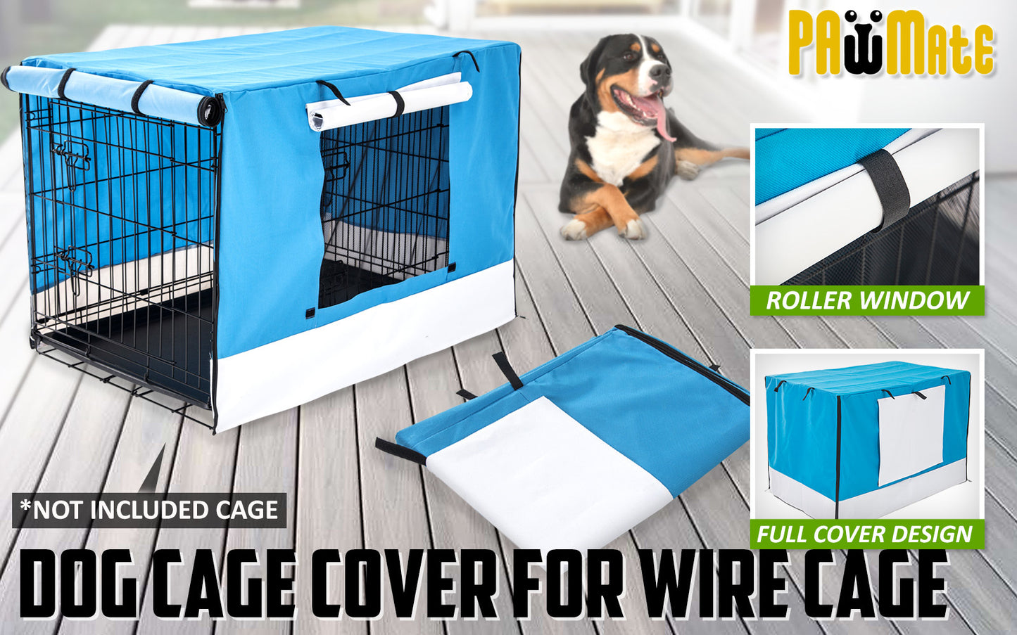 Dog Cage Cover Blue 24in