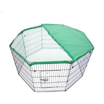 Dog Playpen 8 Panel 24in Foldable Cage + Cover