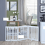 Three Panel Freestanding Dog Gate, White